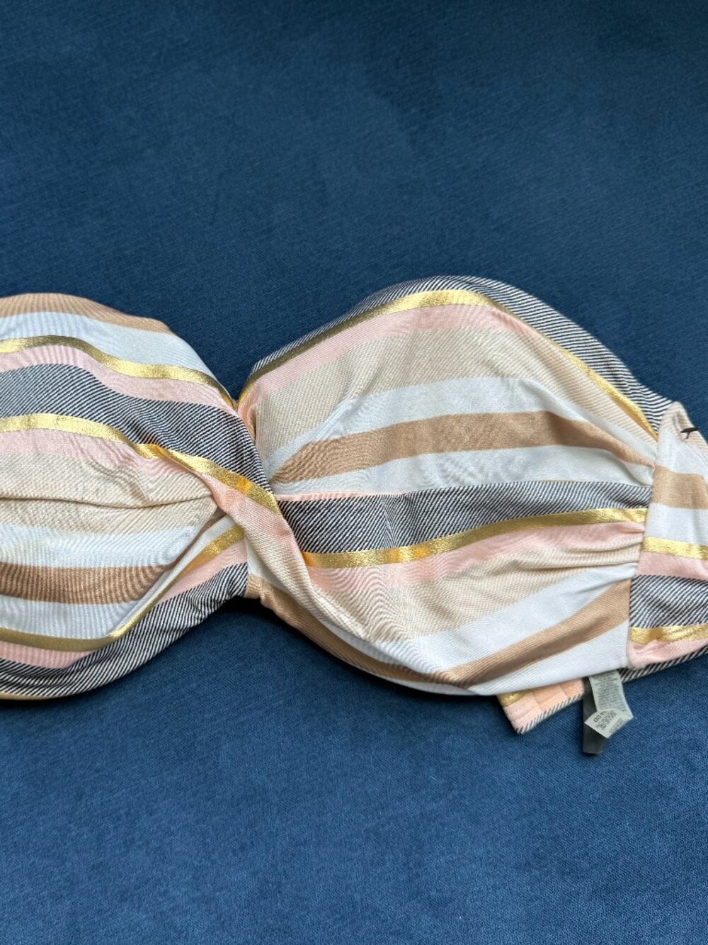 Victoria's Secret Striped Bikini Top - 36DD